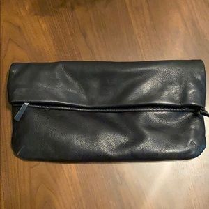 Black Leather Clutch